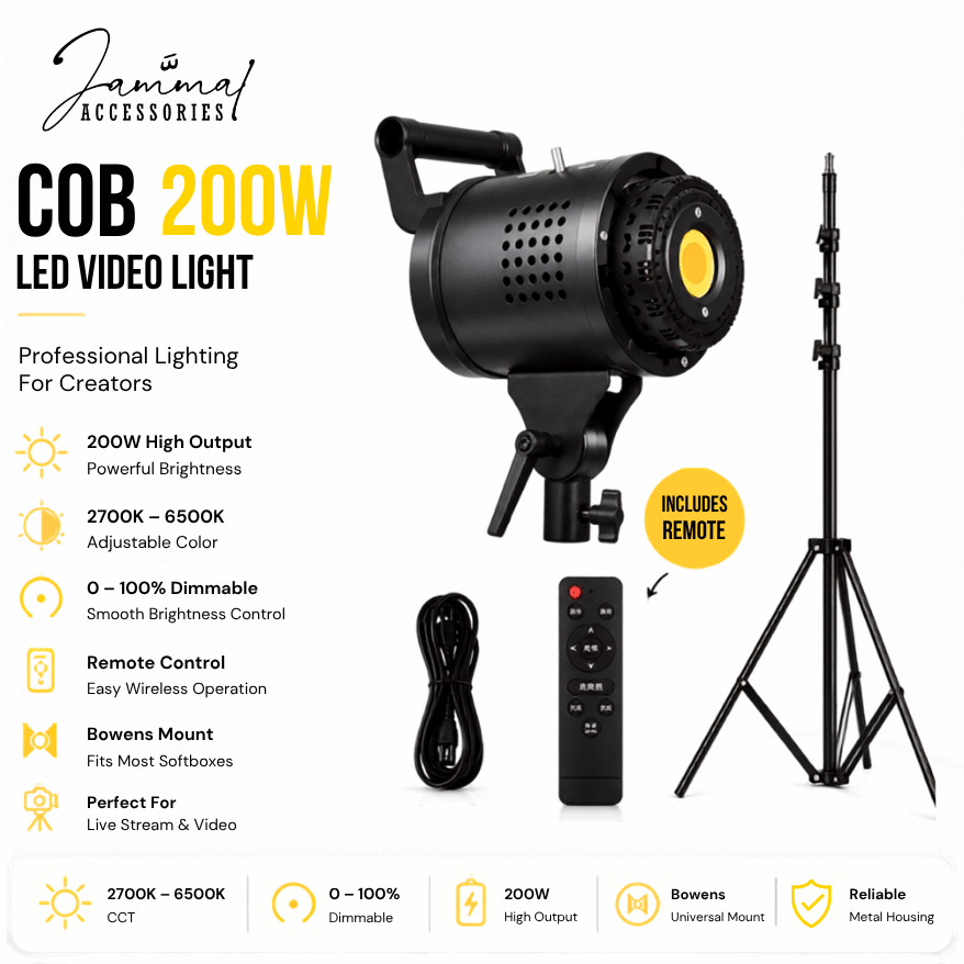 COB 200W LED Video Light