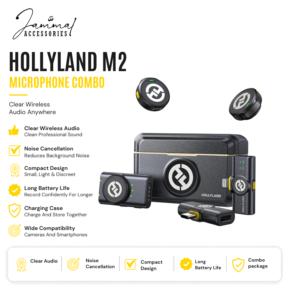 Hollyland LARK M2 Wireless Microphone Combo