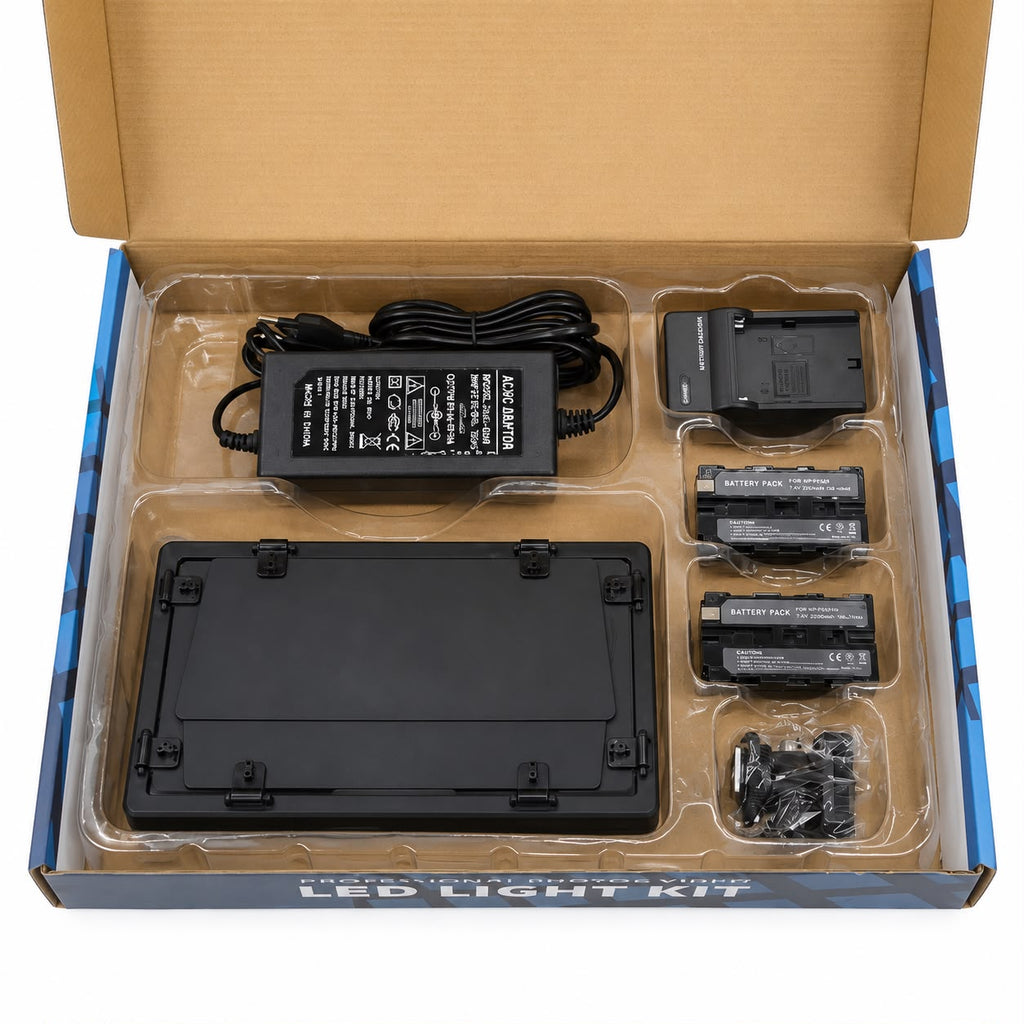 Pro 800 LED Video Light Kit with Tripod & 2 Batteries