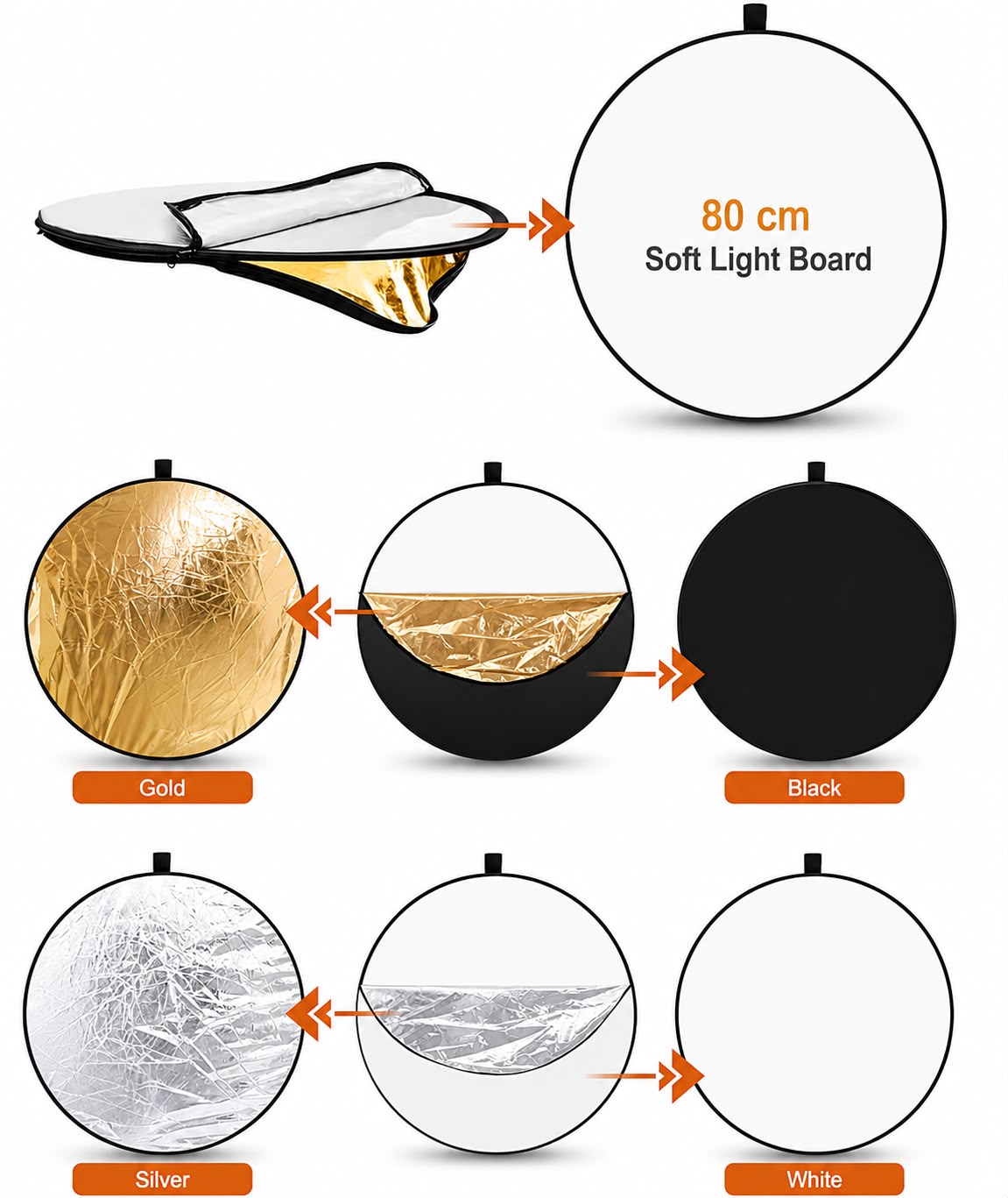 REFLECTOR 80CM 5 in 1